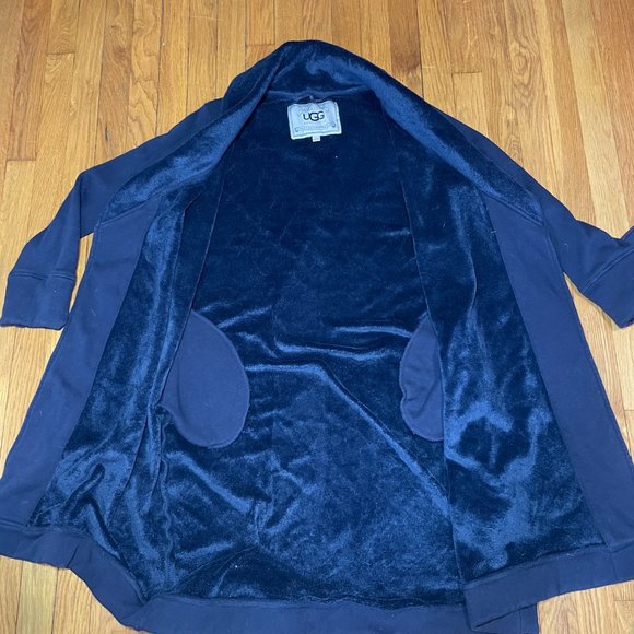 UGG Cozy Fleece-Lined Robe in navy size s - Picture 6 of 10